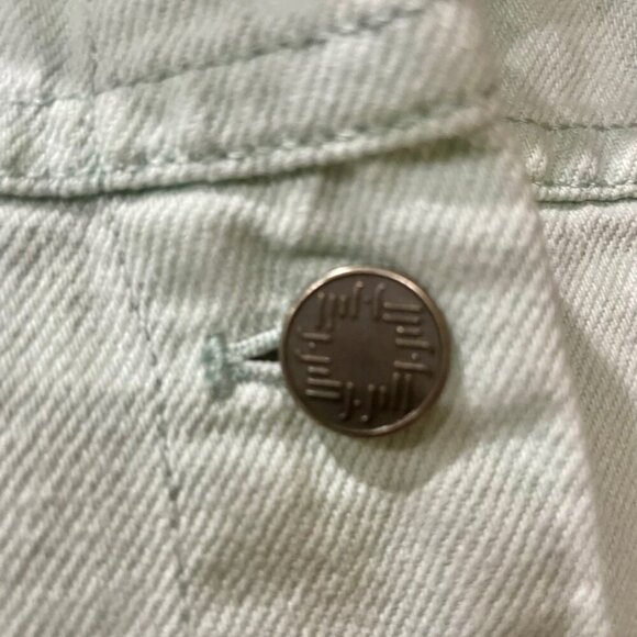 J.JILL DENIM MINT GREEN JACKET SZ M VERSATILE MINIMALIST SOPHISTICATED - Picture 10 of 12